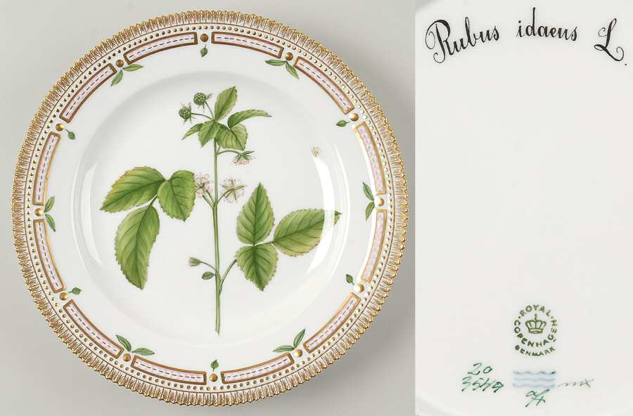 Flora Danica (1961 To Current) Dinner Plate-Rubus idaeus L