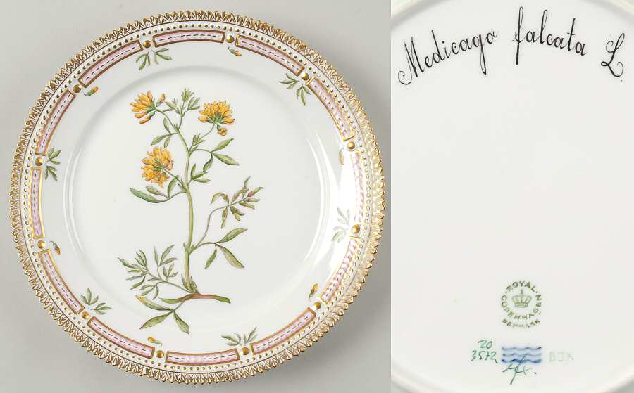 Flora Danica (1961 To Current) Luncheon Plate-Medicago falcata L