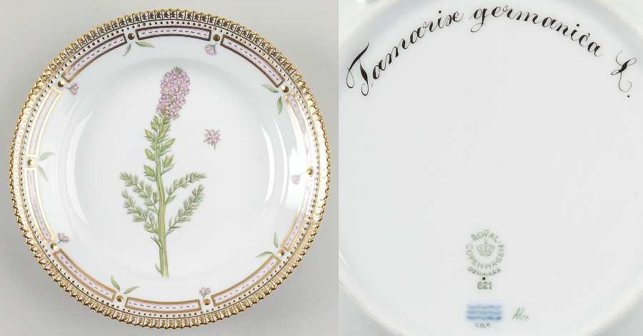 Flora Danica (1961 To Current) Salad Plate-Tamarix germanica L