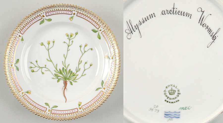 Flora Danica (1961 To Current) Salad Plate-Alyssum arcticum Wormskj