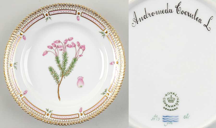 Flora Danica (1961 To Current) Salad Plate-Andromeda Coerulea L
