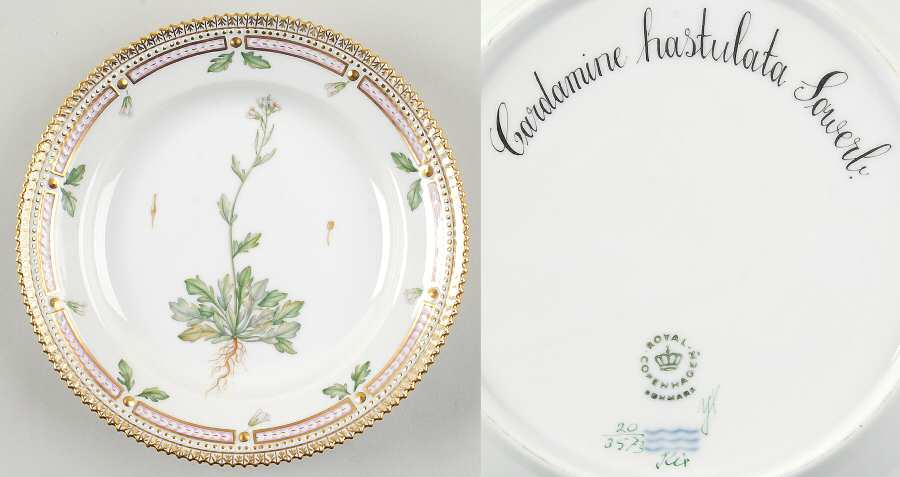 Flora Danica (1961 To Current) Salad Plate-Cardamine hastulata Sowerb