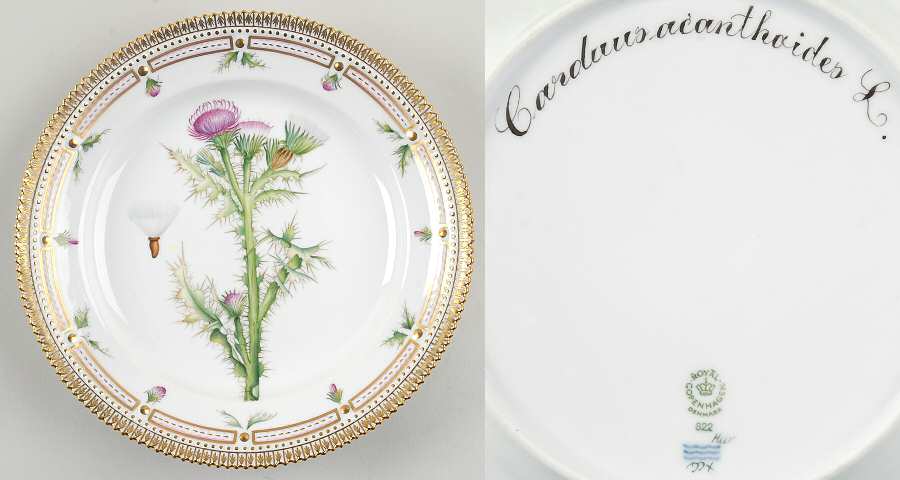 Flora Danica (1961 To Current) Luncheon Plate-Carduus acanthoides L