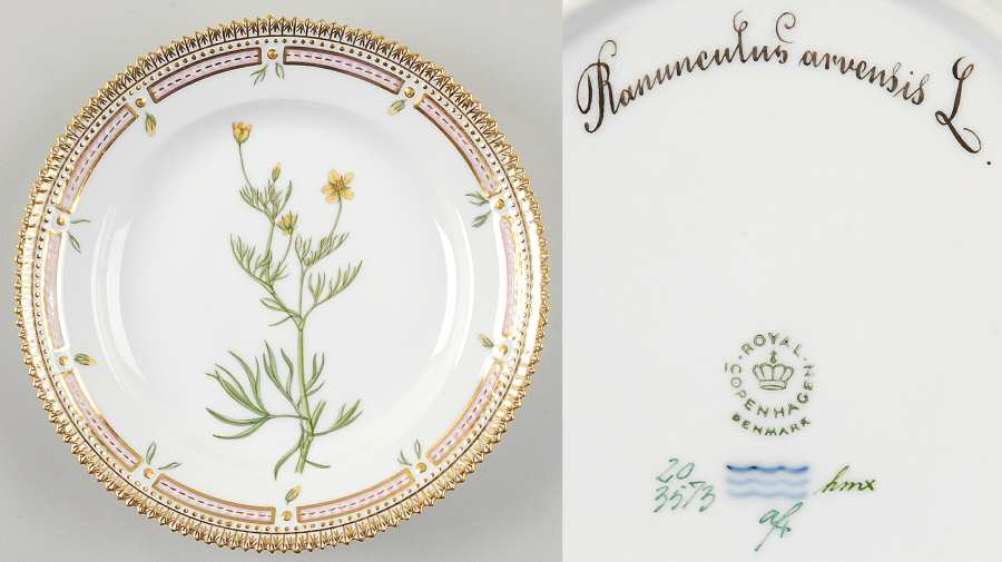 Flora Danica (1961 To Current) Salad Plate-Ranunculus arvensis L