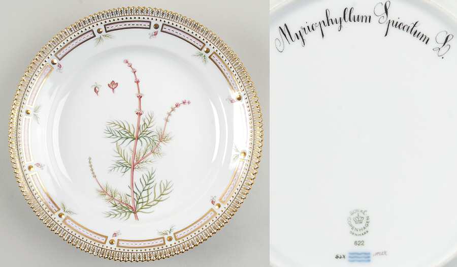 Flora Danica (1961 To Current) Luncheon Plate-Myriophyllum Spicatum L