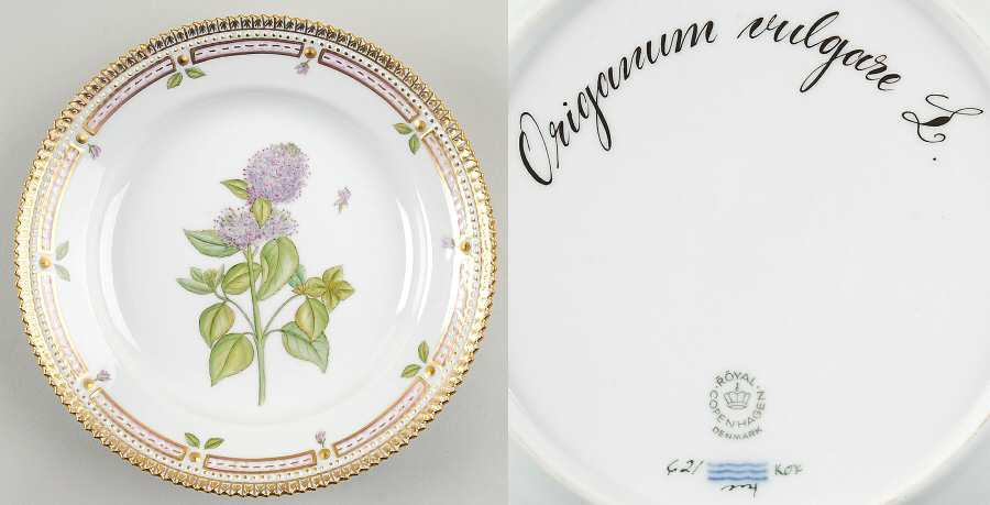 Flora Danica (1961 To Current) Salad Plate-Origanum vulgare L