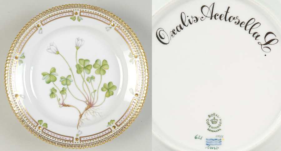 Flora Danica (1961 To Current) Salad Plate-Oxalis Acetosella L