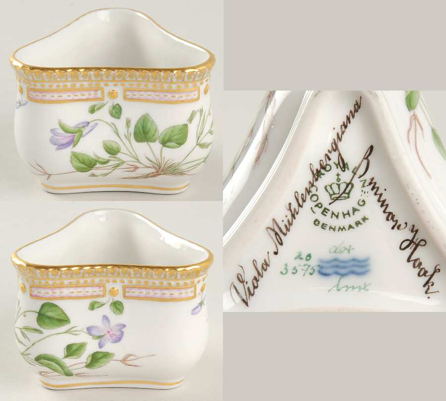 Flora Danica (1961 To Current) Triangular Custard Cup-Viola Muhlenbergiana B mino