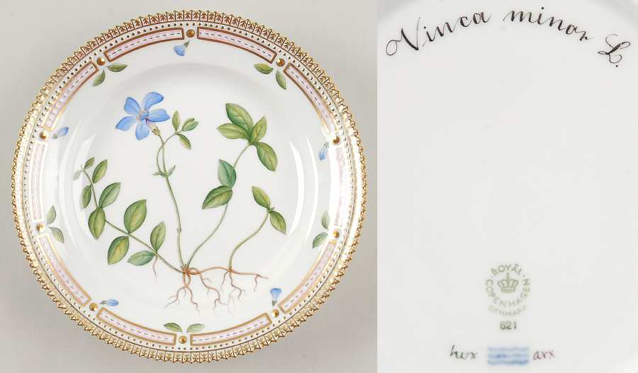 Flora Danica (1961 To Current) Boy Child's Plate-Vinca minor L