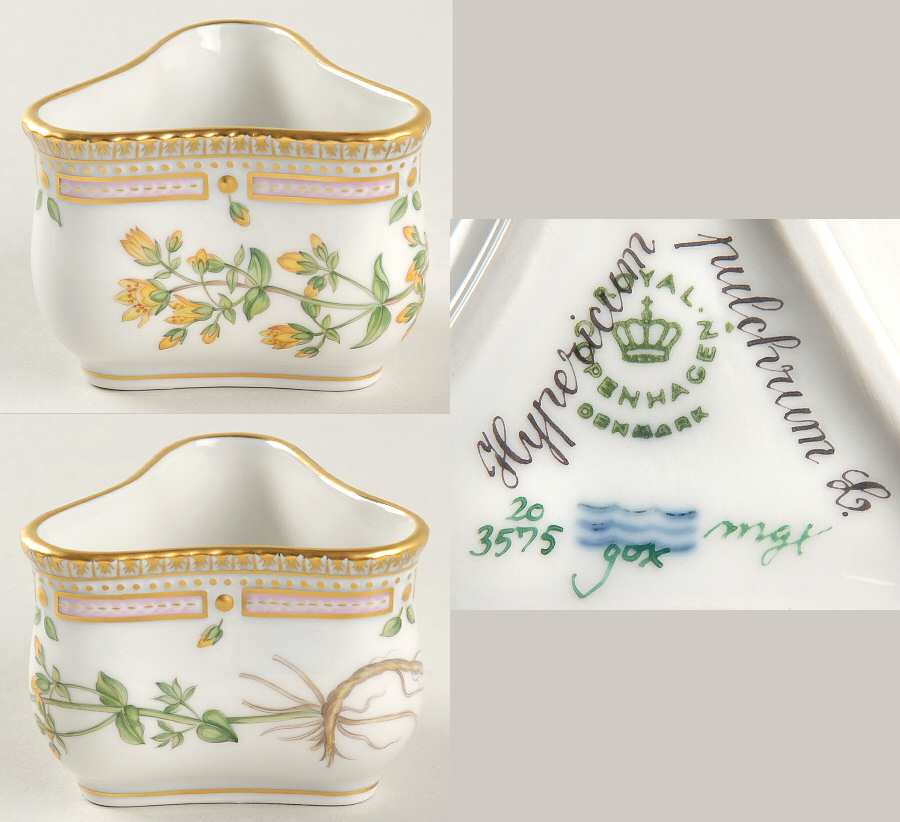 Flora Danica (1961 To Current) Triangular Custard Cup-Hypericum pulchrum L