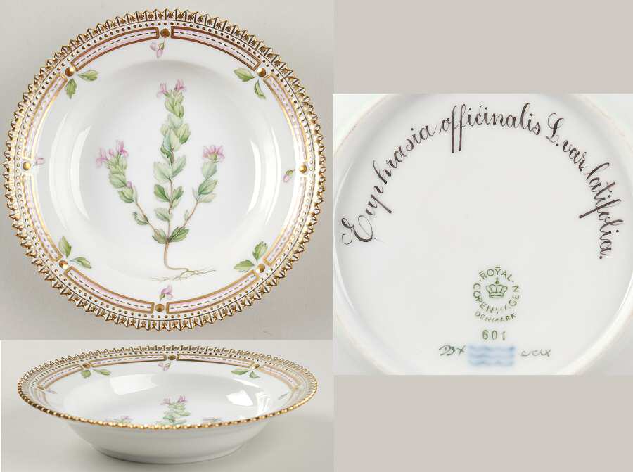 Flora Danica (1961 To Current) Girl Child's Bowl-Euphrasia officinalis L var lati