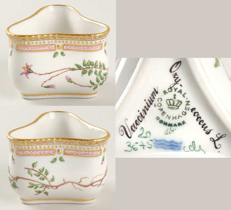 Flora Danica (1961 To Current) Triangular Custard Cup-Vaccinium Oxycoccus L