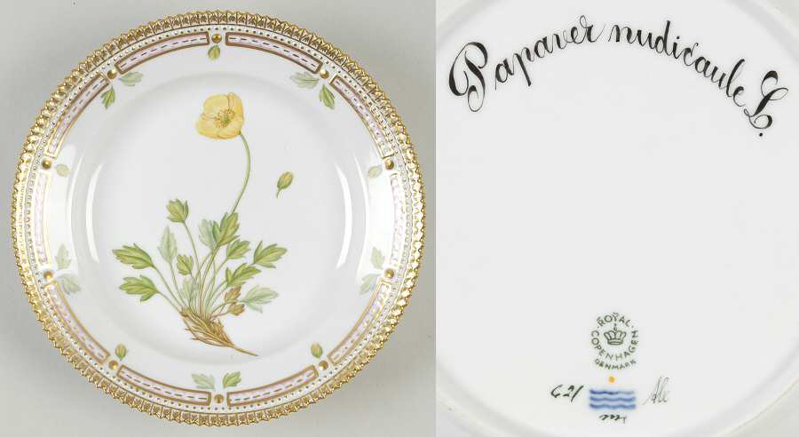 Flora Danica (1961 To Current) Salad Plate-Papaver nudicaule L