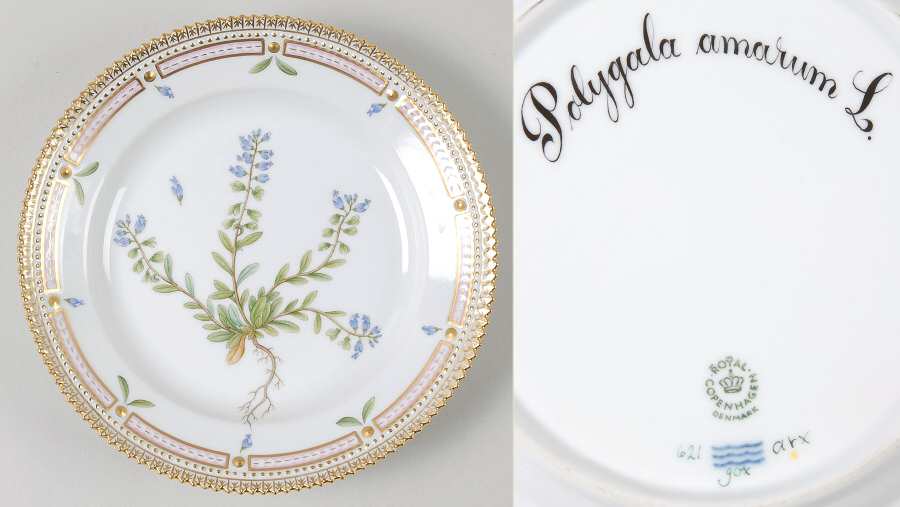 Flora Danica (1961 To Current) Salad Plate-Polygala amarum L