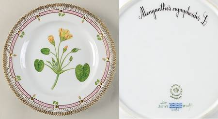 Flora Danica (1961 To Current) Dinner Plate-Menyanthes nymphoides L