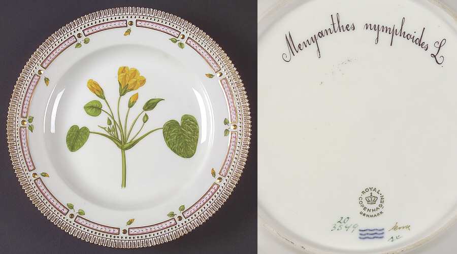 Flora Danica (1961 To Current) Dinner Plate-Menyanthes nymphoides L