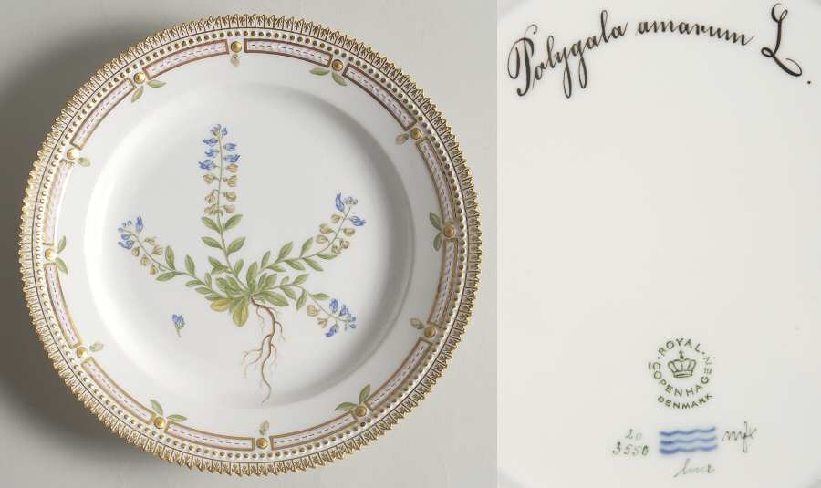 Flora Danica (1961 To Current) Luncheon Plate-Polygala amarus L
