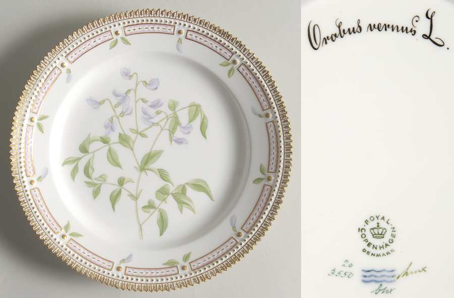 Flora Danica (1961 To Current) Luncheon Plate-Orobus vernus L