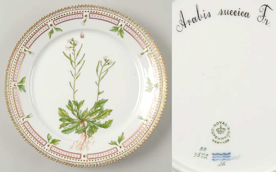 Flora Danica (1961 To Current) Luncheon Plate-Arabis suecica Fr