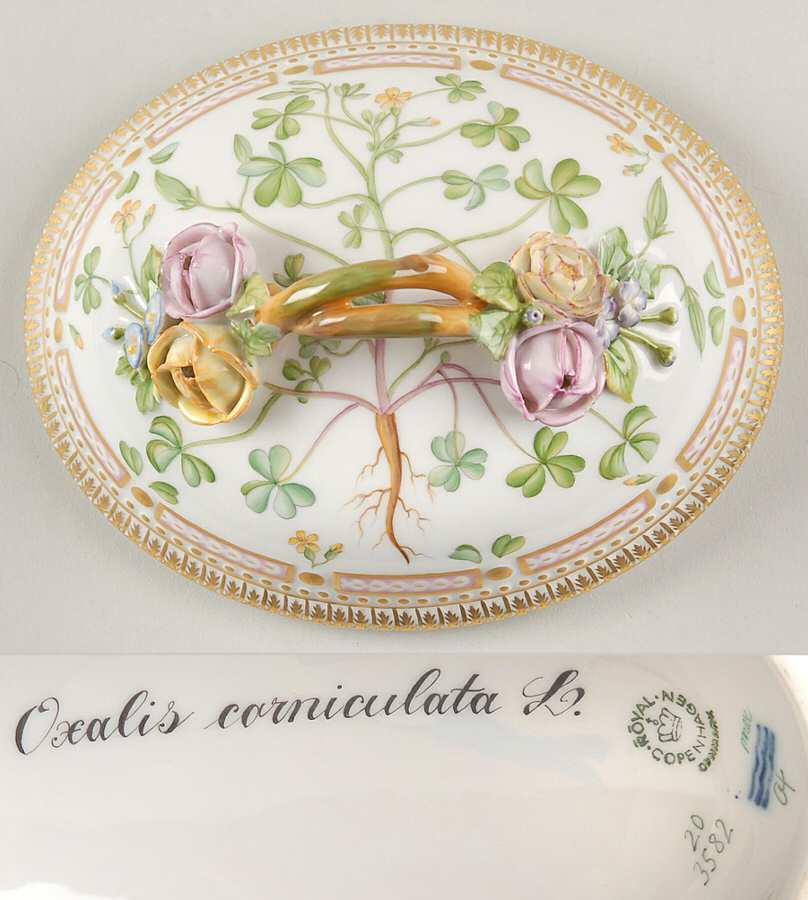 Flora Danica (1961 To Current) Lid for Sugar Bowl-Oxalis corniculata L