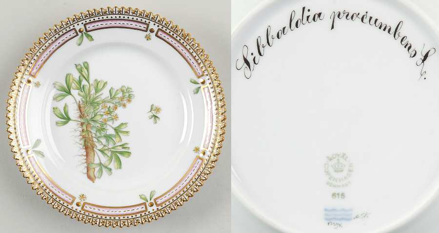 Flora Danica (1961 To Current) Bread & Butter Plate-Sibbaldia procumbens L