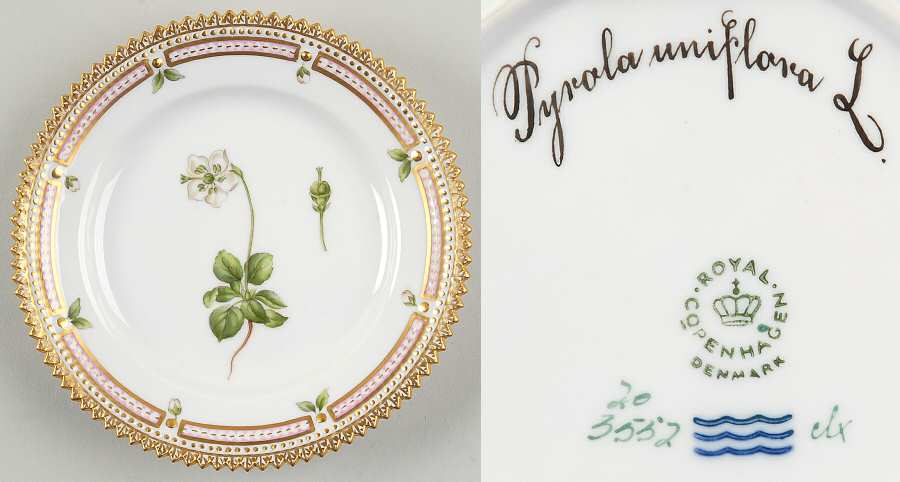 Flora Danica (1961 To Current) Bread & Butter Plate-Pyrola uniflora L