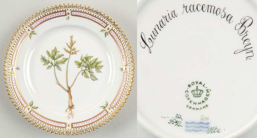 Flora Danica (1961 To Current) Bread & Butter Plate-Lunaria racemosa Breyn