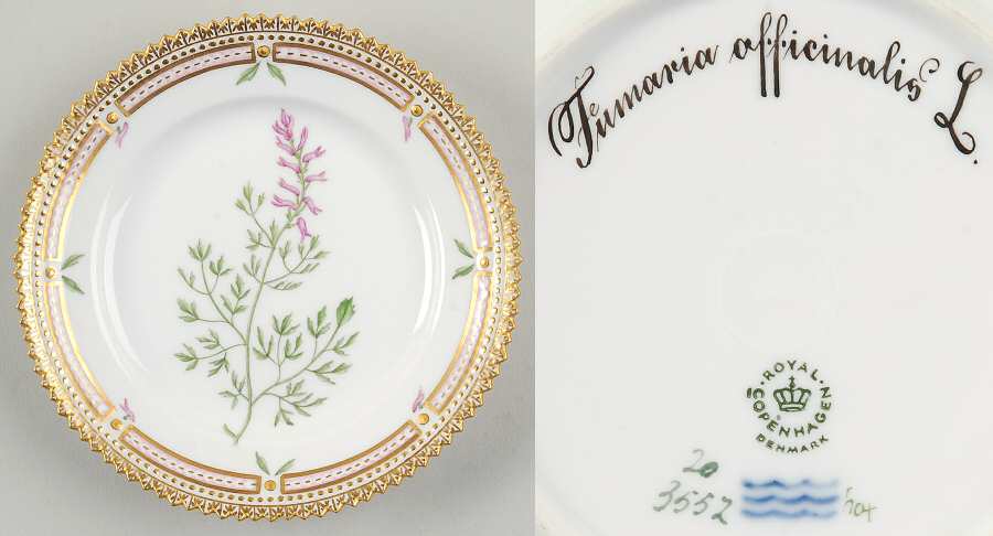 Flora Danica (1961 To Current) Bread & Butter Plate-Fumaria officinalis L