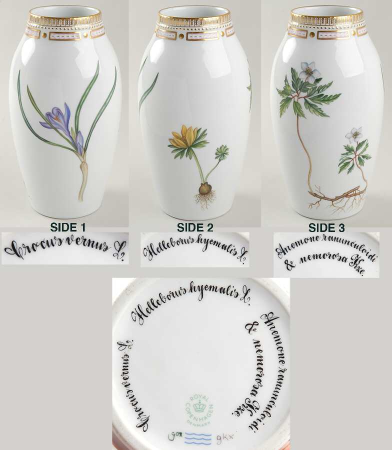 Flora Danica (1961 To Current) 12" Small Covered Vase-No Lid-Spring-Hel Hye