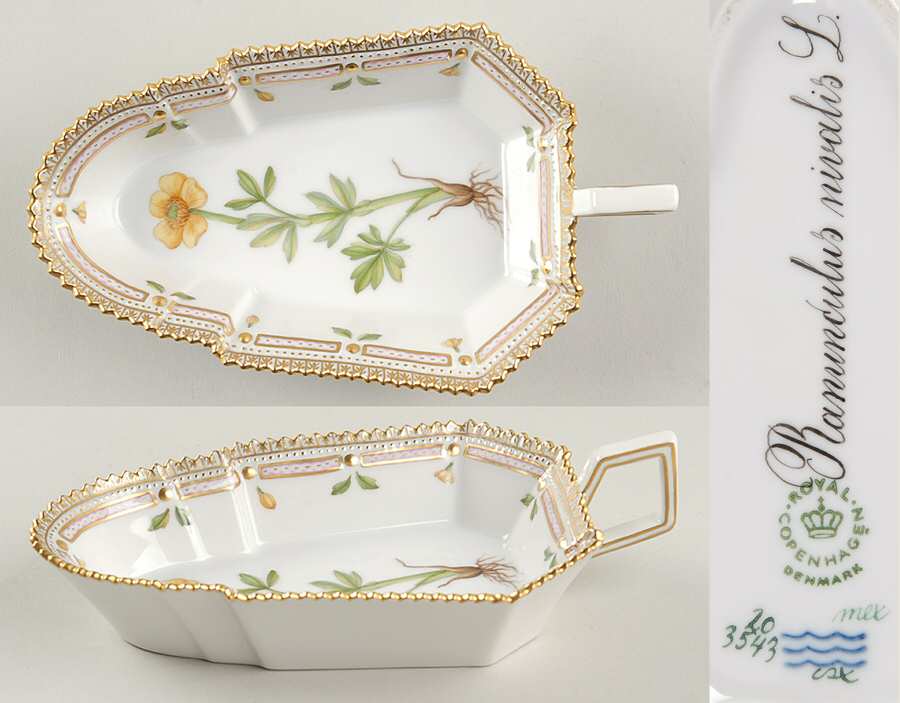 Flora Danica (1961 To Current) 7" Pickle/Accent Dish-Ranunculus nivalis L