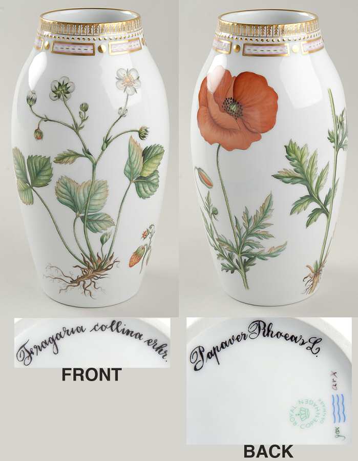 Flora Danica (1961 To Current) 12" Small Covered Vase-No Lid-Summer-Fra Col, Pap
