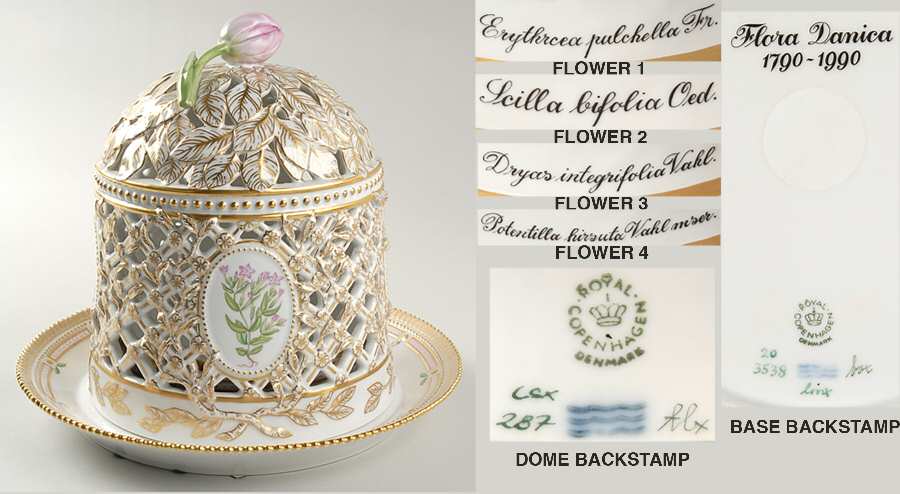 Flora Danica (1961 To Current) Jubilee Round Ice Dome & Base-Ery Sci Dry Pot