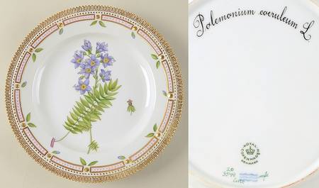 Flora Danica (1961 To Current) Dinner Plate-Polemonium coeruleum L.