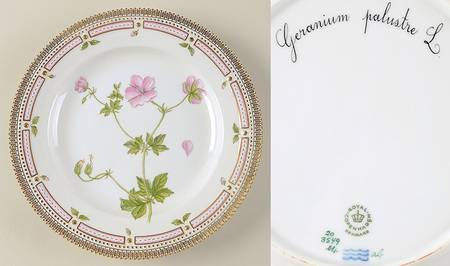 Flora Danica (1961 To Current) Dinner Plate-Geranium palustre L.