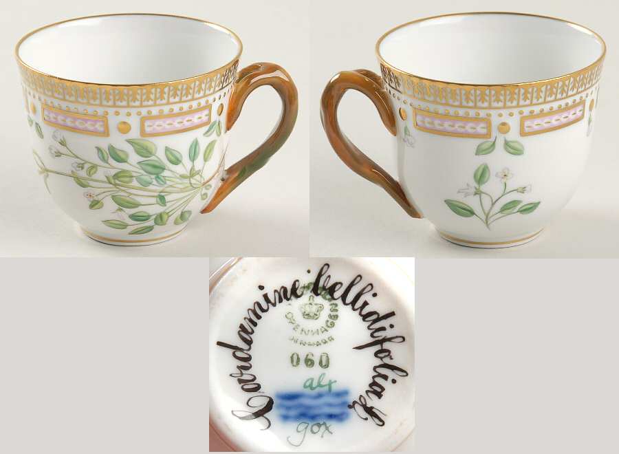 Flora Danica (1961 To Current) Flat Demitasse Cup-Cardamine bellidifolia L