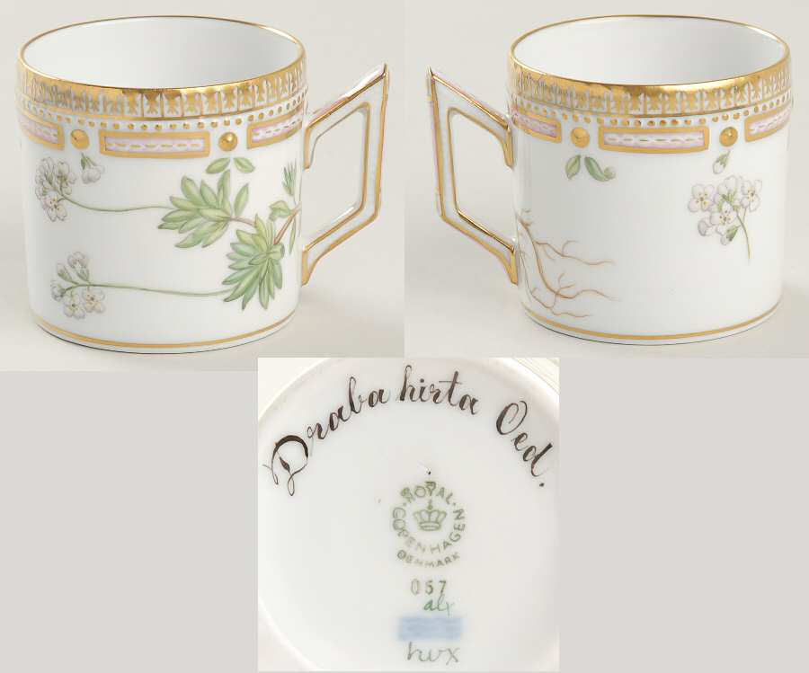 Flora Danica (1961 To Current) Flat Demitasse Cup-Draba hirta Oed