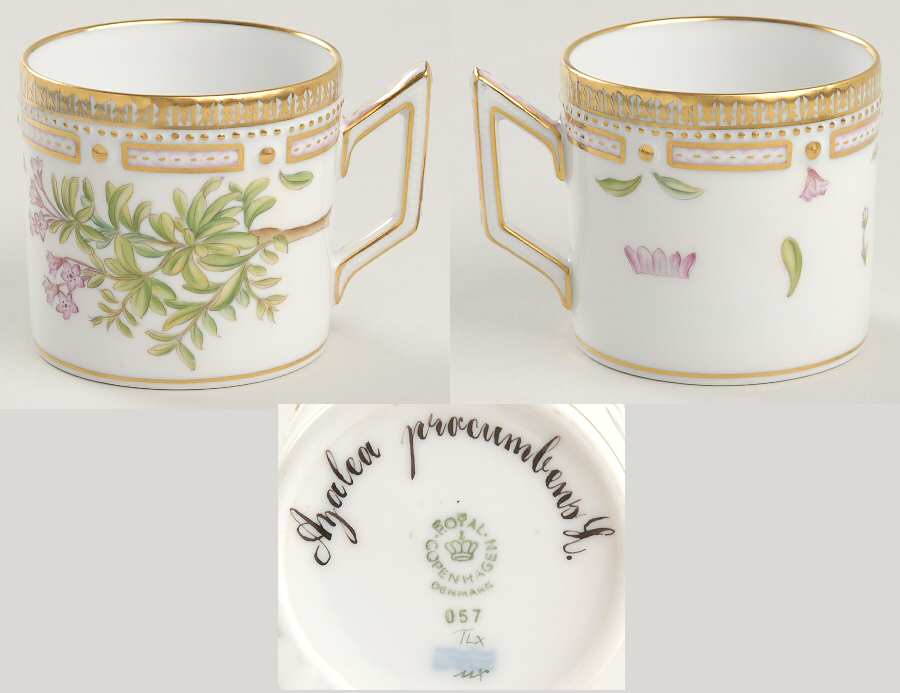 Flora Danica (1961 To Current) Flat Demitasse Cup-Azalea procumbens L