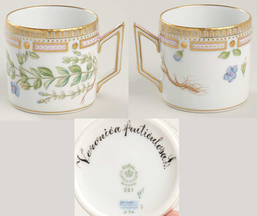 Flora Danica (1961 To Current) Chocolate Cup-Veronica fruticulosa L