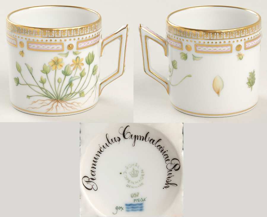 Flora Danica (1961 To Current) Flat Demitasse Cup-Ranunculus cymbalariae Pursh