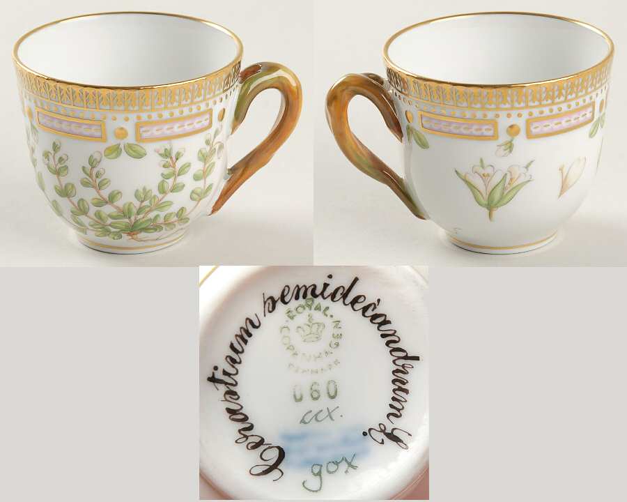 Flora Danica (1961 To Current) Flat Demitasse Cup-Cerastium semidecandrum L