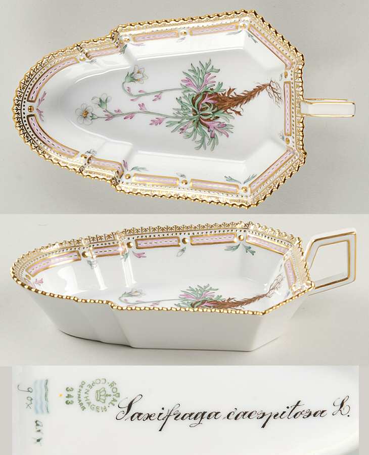 Flora Danica (1961 To Current) 7" Pickle/Accent Dish-Saxifraga caespitosa L