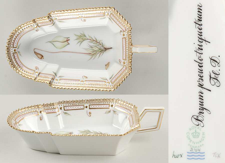 Flora Danica (1961 To Current) 8" Pickle/Accent Dish-Bryum pseudotriquetrum Fl D