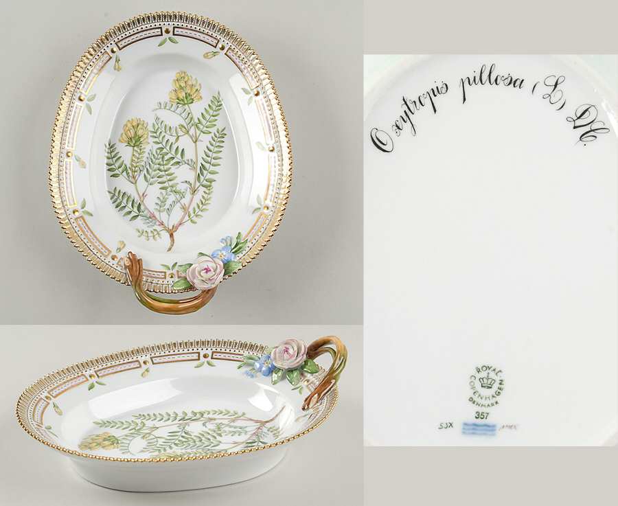 Flora Danica (1961 To Current) 9" Oval Handled Pickle/Accent-Oxytropis pillosa L