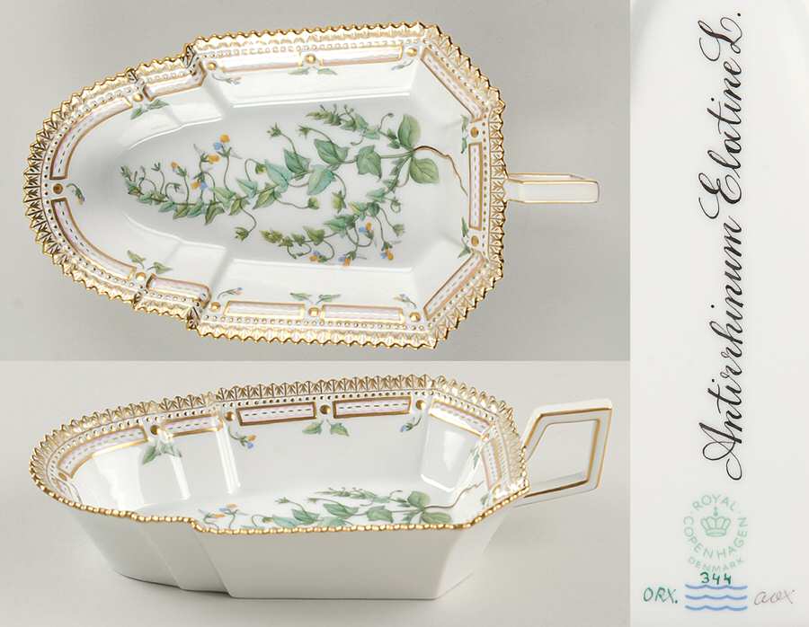 Flora Danica (1961 To Current) 8" Pickle/Accent Dish-Antirrhinum Elatine L