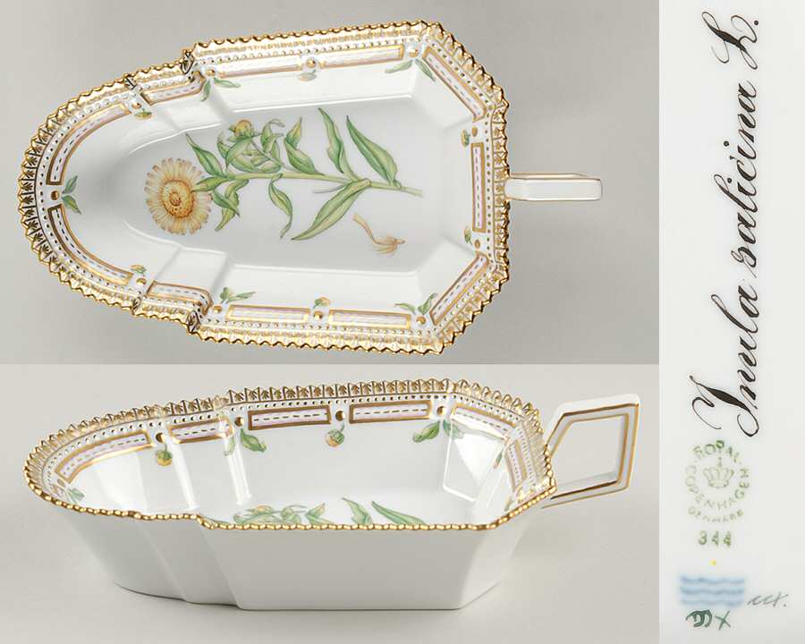 Flora Danica (1961 To Current) 8" Pickle/Accent Dish-Inula salicina L