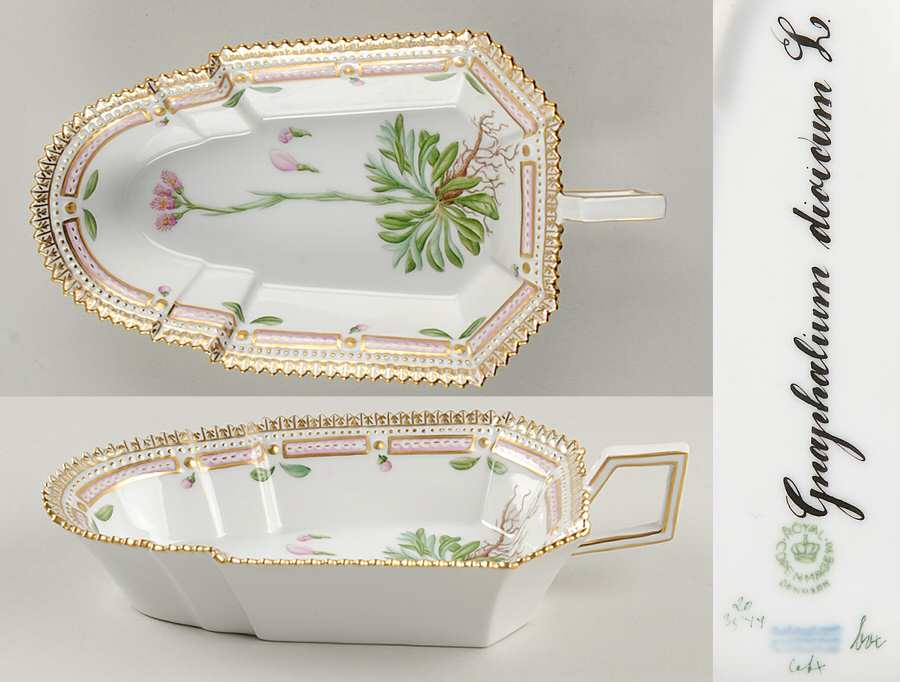 Flora Danica (1961 To Current) 8" Pickle/Accent Dish-Gnaphalium dioicum L