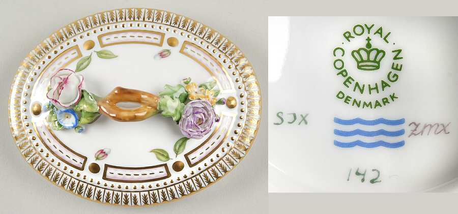 Flora Danica (1961 To Current) Lid for Tea Pot-No Decal