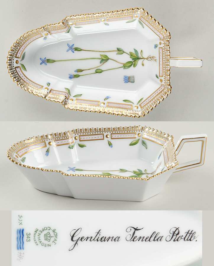 Flora Danica (1961 To Current) 7" Pickle/Accent Dish-Gentiana Tenella Rottb