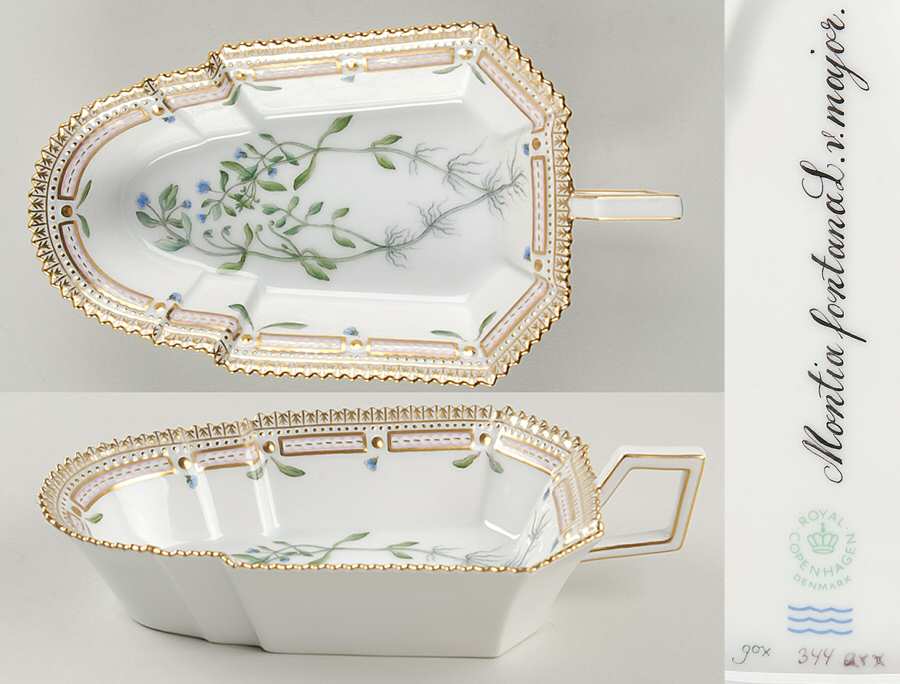 Flora Danica (1961 To Current) 8" Pickle/Accent Dish-Montia fontana L v major