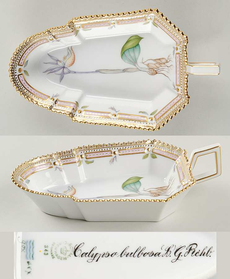 Flora Danica (1961 To Current) 7" Pickle/Accent Dish-Calypso bulbosa L G Rchb